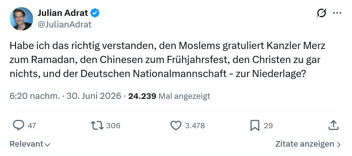 Julian Adrat: Habe ich das richtig verstanden...