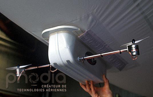 motorisation de dirigeable radio-commandé intérieur