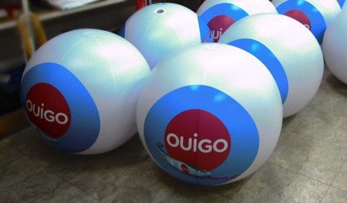 ballon sac dos pour l'opérateur de vente de billet de train ouigo