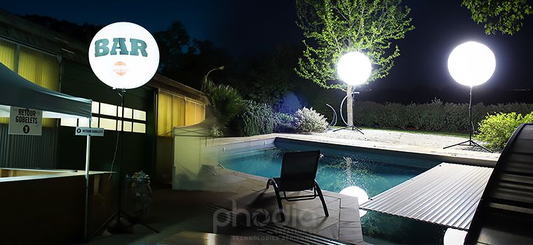 eclairage exterieur pour jardin ou festival