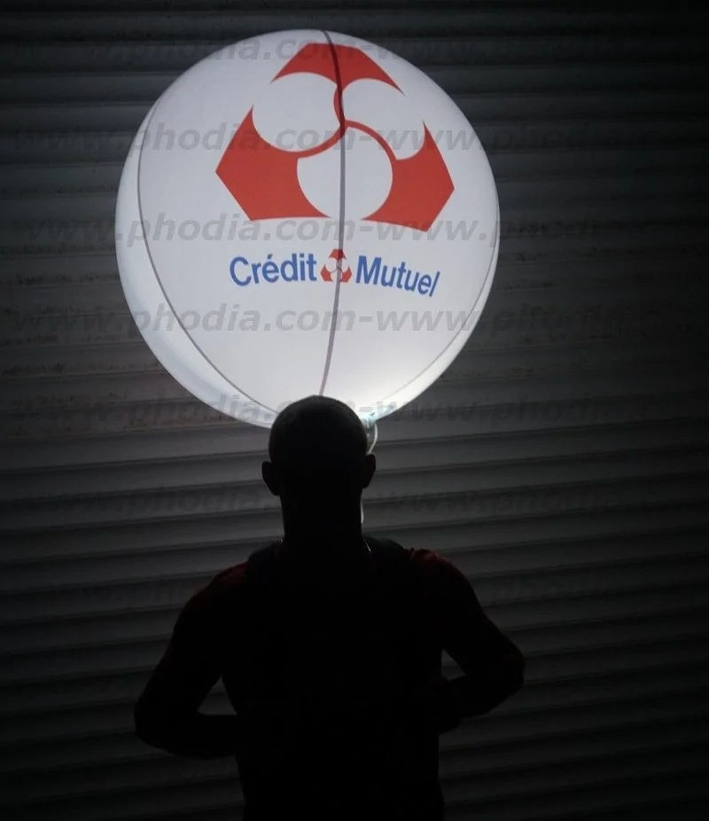 ballon sac a dos credit mutuel lumineux