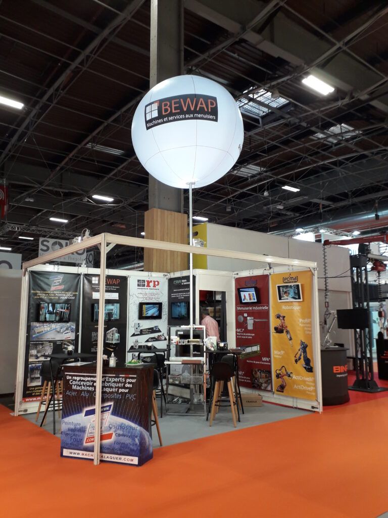 ballon sur mât de 1.60m éclairant