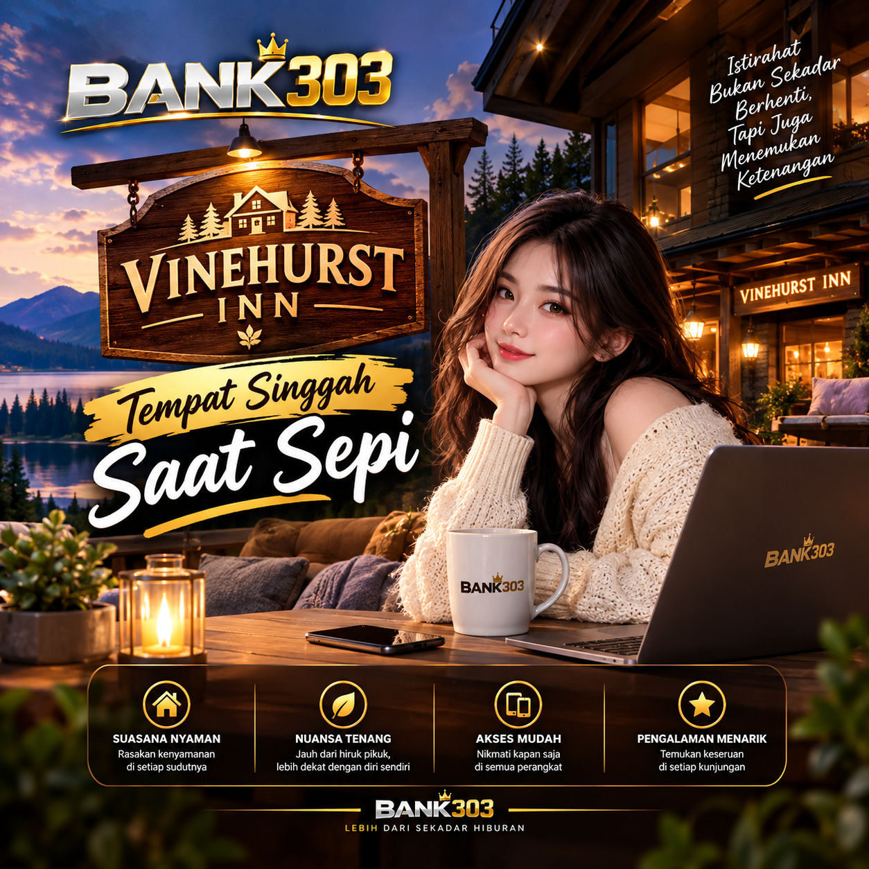 Galeri foto BANK303 : Vinehurst Inn Tempat Singgah Saat Sepi di Jakarta