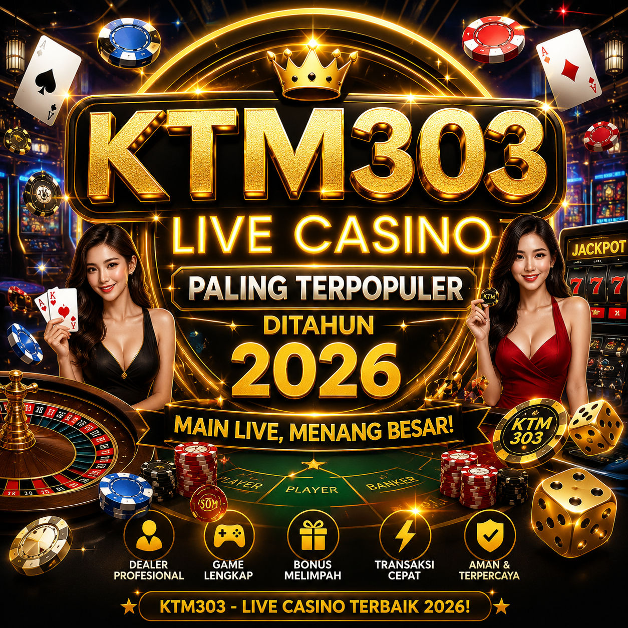 KTM303: Link Live Casino Super Gacor Dengan Bonus Tinggi Dan Hadiah Melimpah 2026 image 1