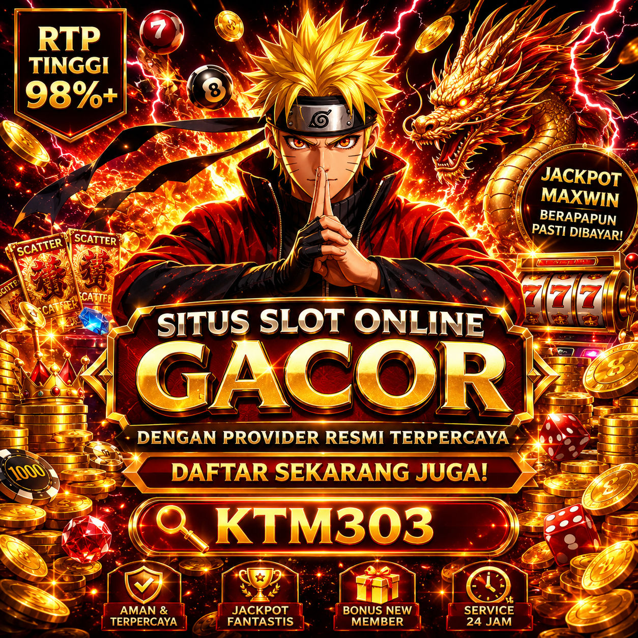 KTM303 : Situs Slot Online Terbaik Aman Terpercaya Gampang Menang Besar