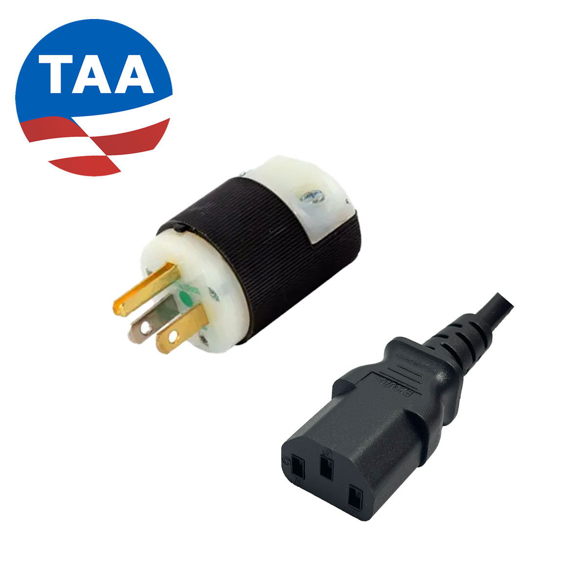 Hubbell HBL8452C AC Plug NEMA 15-50 Male Angled