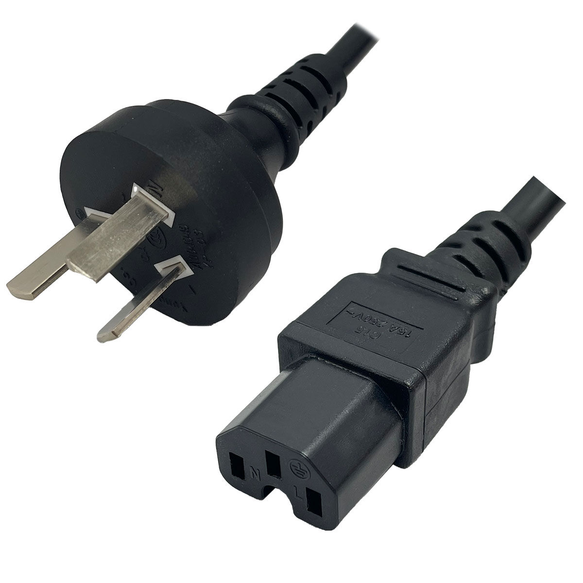 China GB2099 Plug to IEC320 C15 Connector 2.5 Meters / 8 Feet 10A