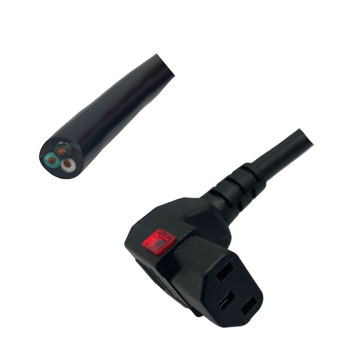 IEC320 C20 Male Plug to C21 Connector 1.8 Meters / 6 Feet 20A/250V