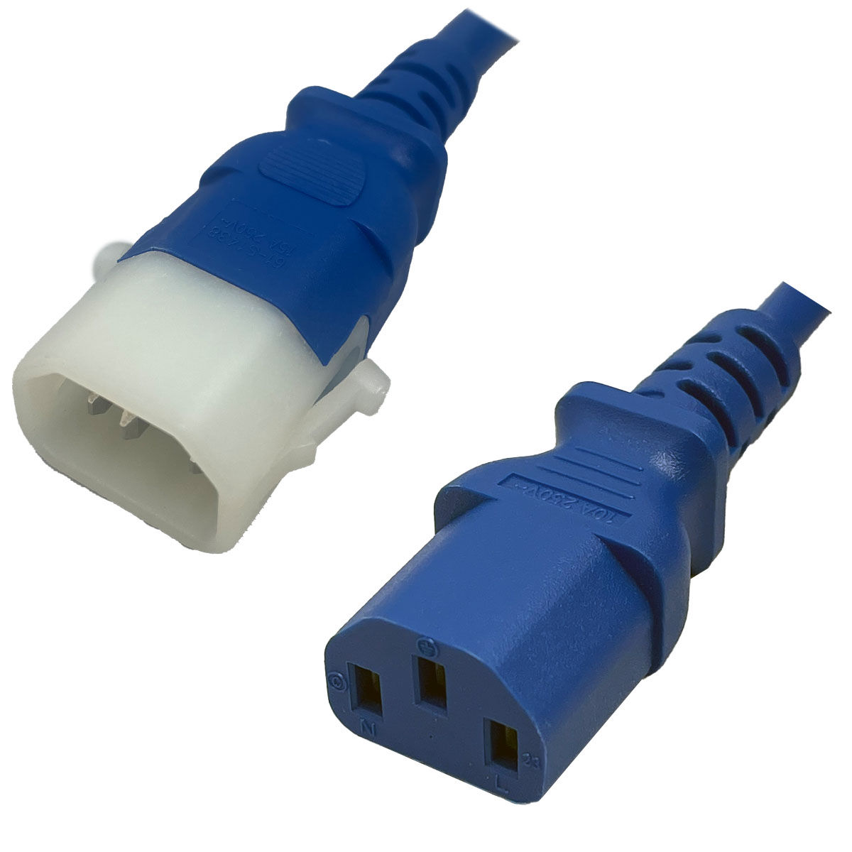 IEC320 C14 Male Plug to C13 Connector P-Lock 1.2 Meters / 4 Feet