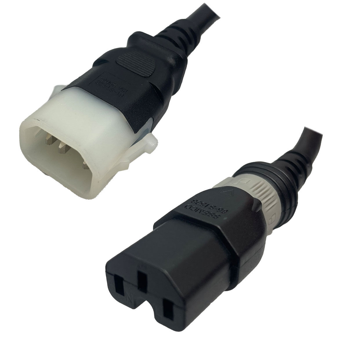 IEC320 C14 Male Plug to C13 Connector Z-LOCK 2.0 Meters / 6.5 Feet