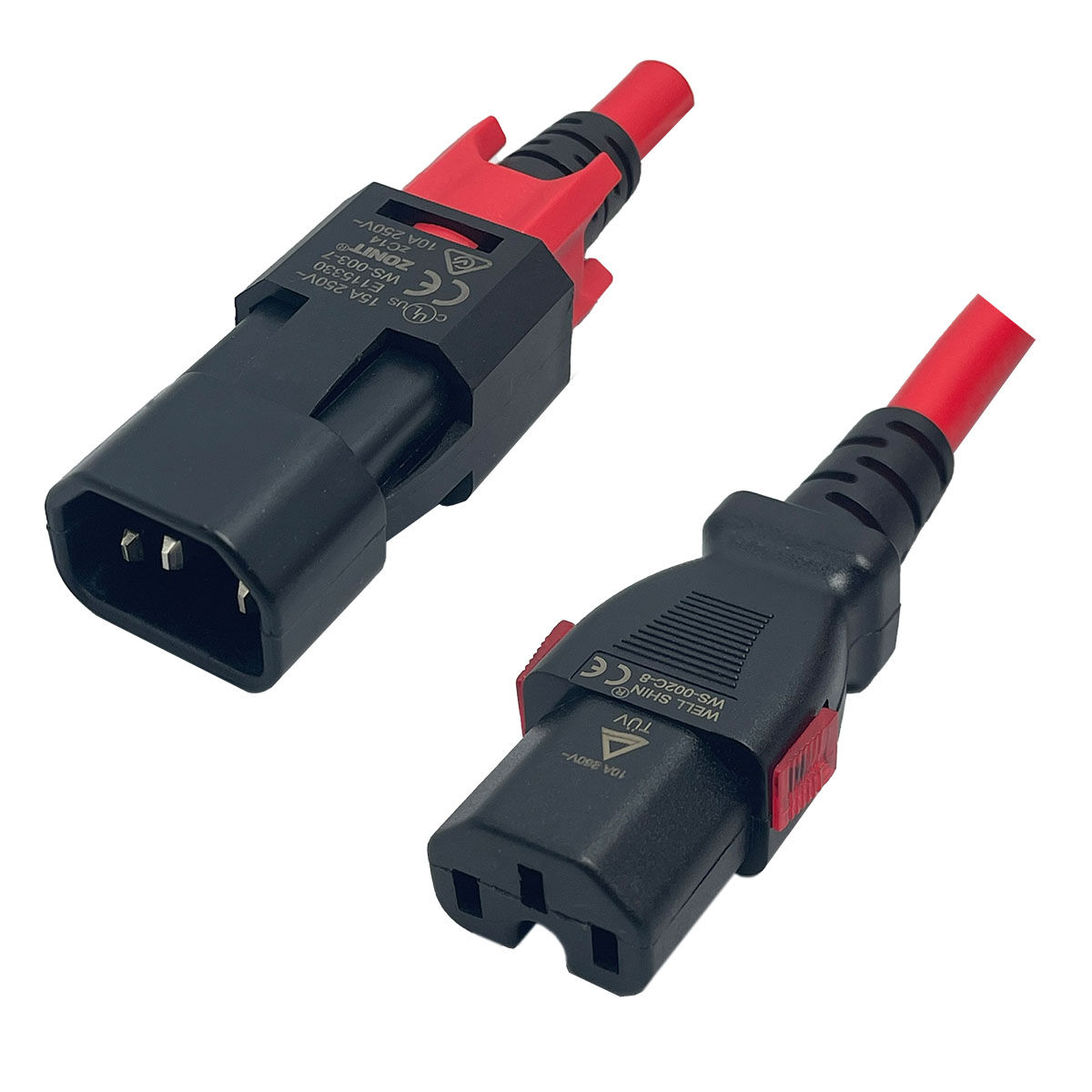 5cコントロール IEC320 C14 Male Plug to C15 Connector Z-LOCK 3.0 Meters / 10 Feet