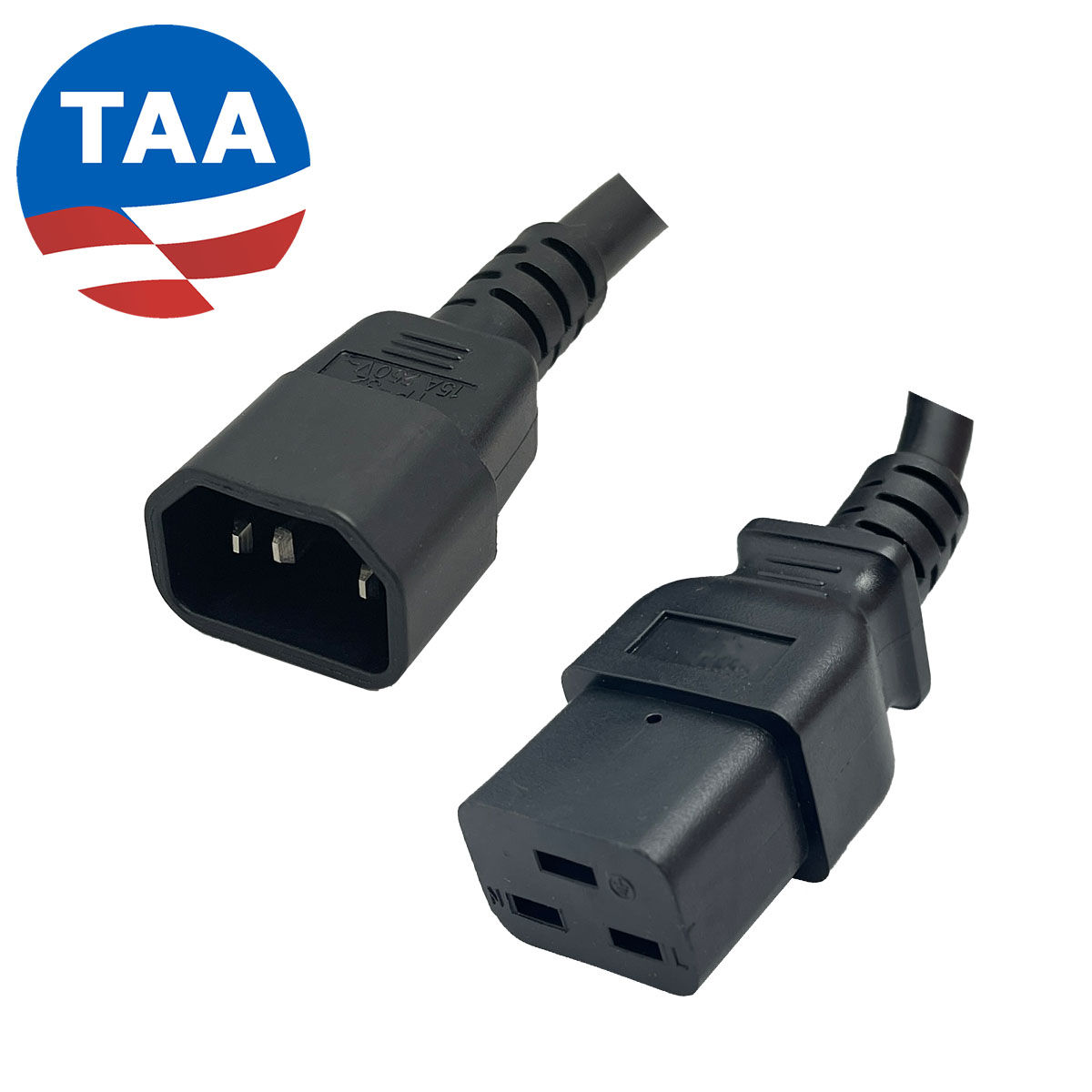 洋楽 0164 HARDWIRE FUSED Brazil NRB14136 Male Plug to IEC320 C13 Connector 1.8 Meters