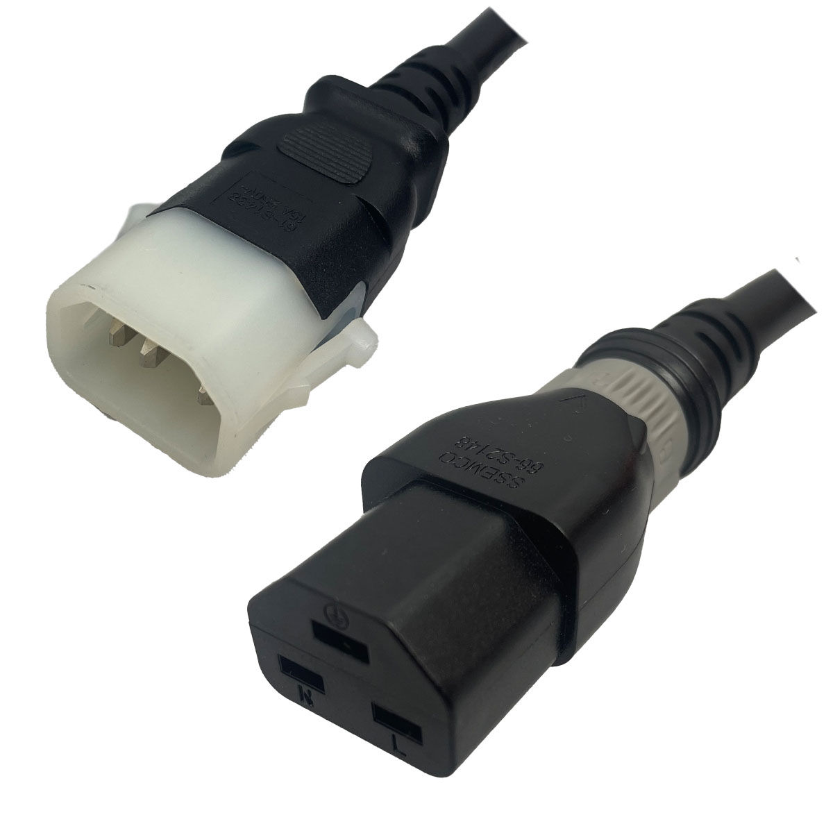IEC320 C14 Plug to C15 Connector Z-LOCK 1.0 Meters / 3.25 Feet 15A