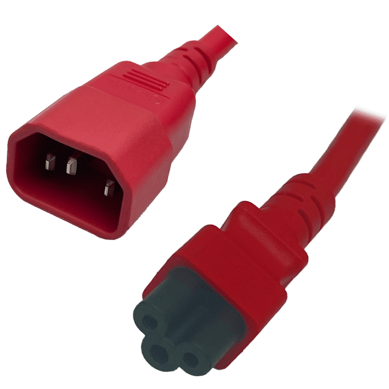 IEC320 C14 Male Plug to C5 Connector 1.2 Meters / 4 Feet 2.5A/250V