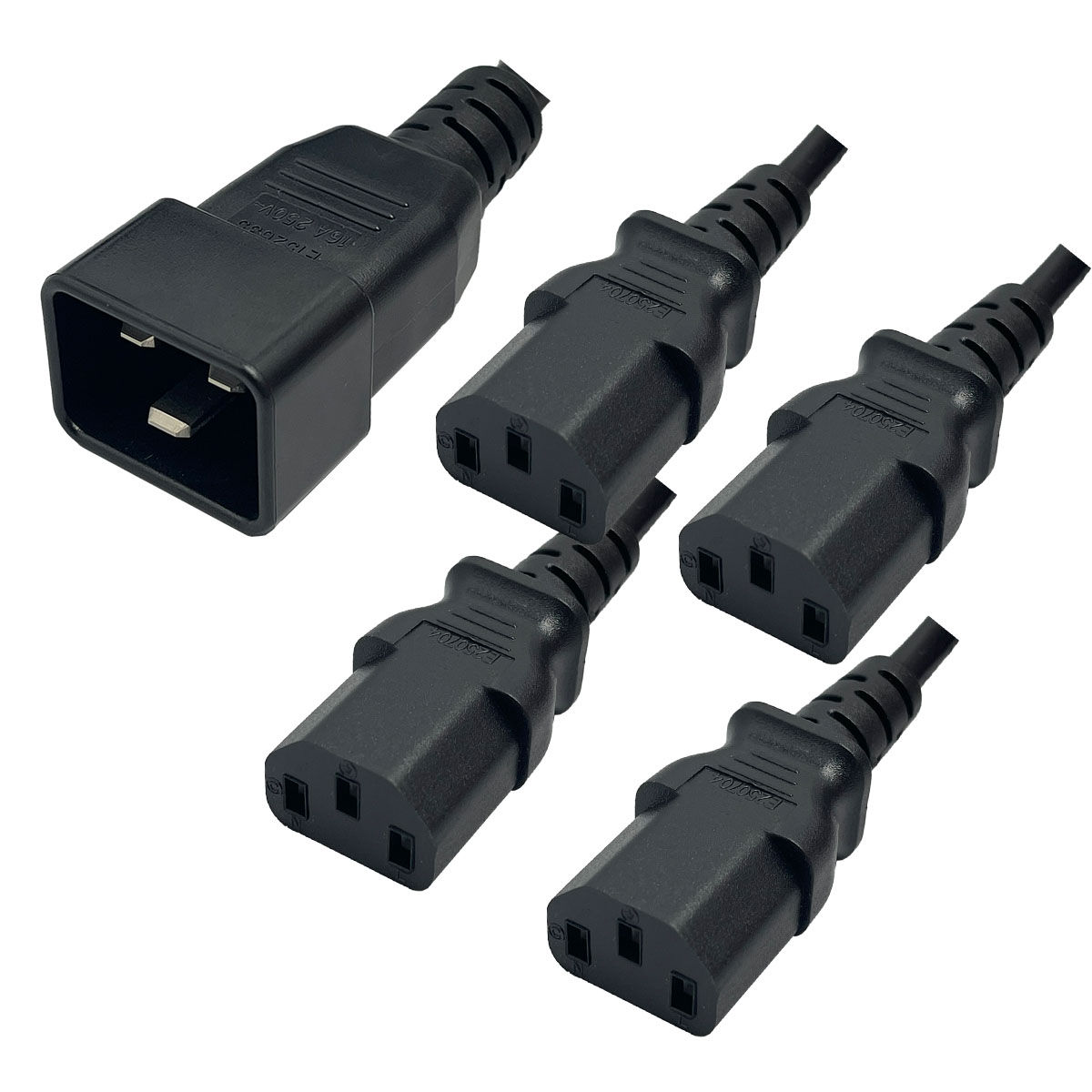 SYN3 5本 Japan JIS8303 Plug to IEC320 C15 Connector 2.5 Meters / 8 Feet 12A