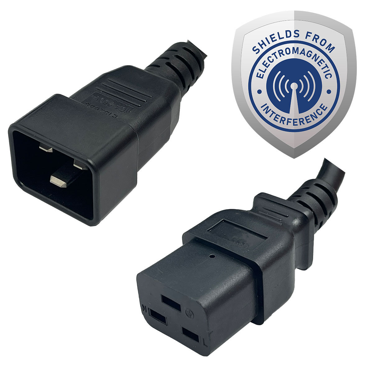 IEC320 C20 Male Plug to C19 Connector Shielded 4.5 Meters / 15