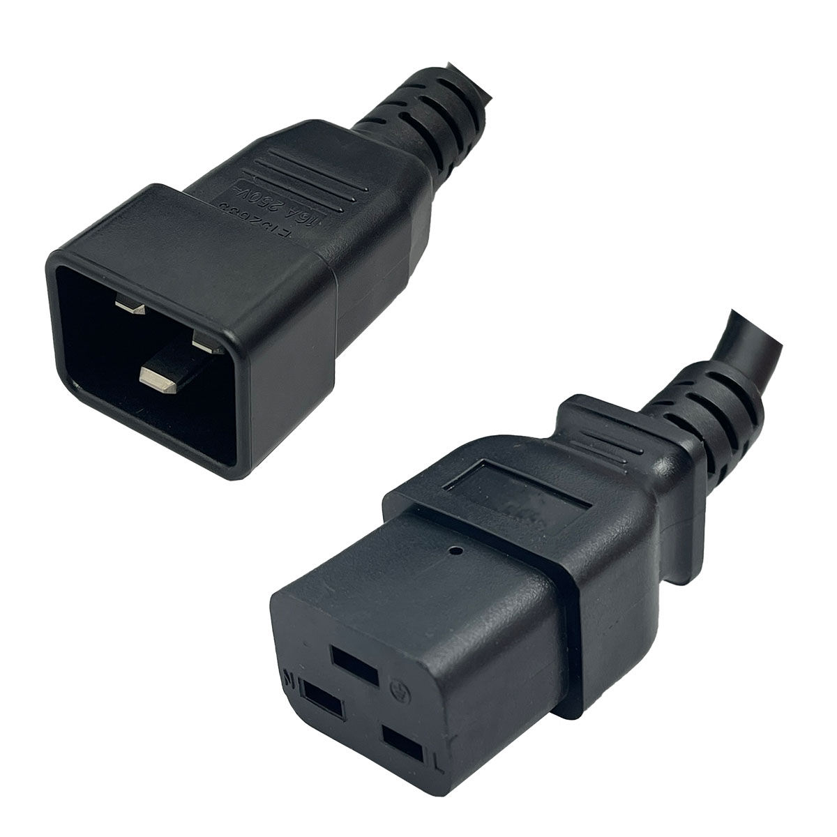 IEC320 C14 Male Plug to C13 Connector Double Shielded 2.5 IEC320 C14 Male Plug to C13 Connector Double Shielded 2.5