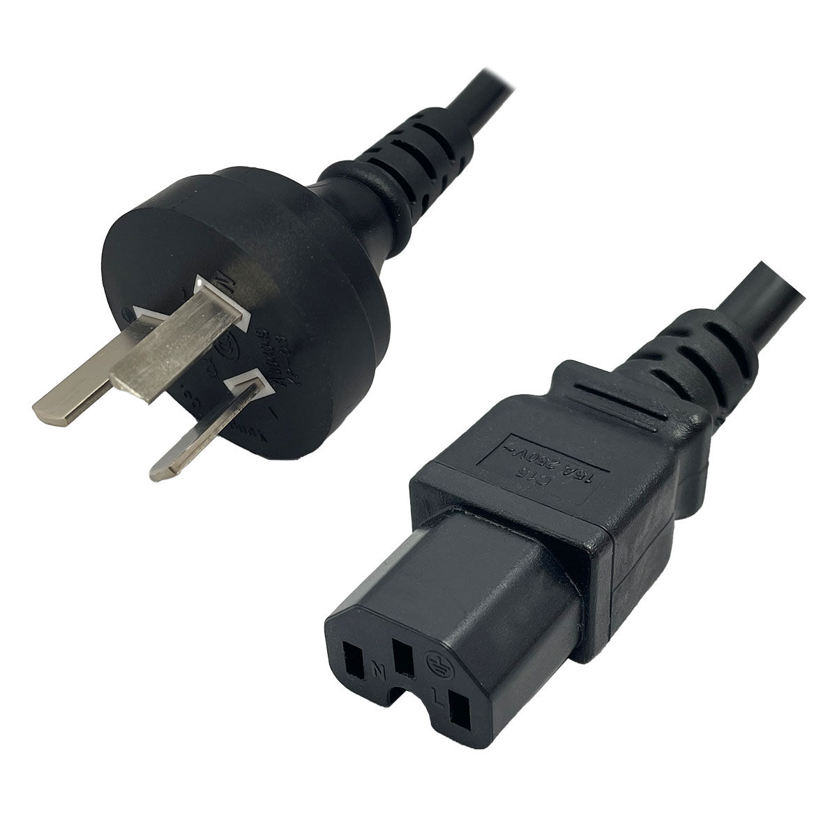 Korea KSC8305 Plug Angled Down to IEC320 C5 Connector 1.8 Meters