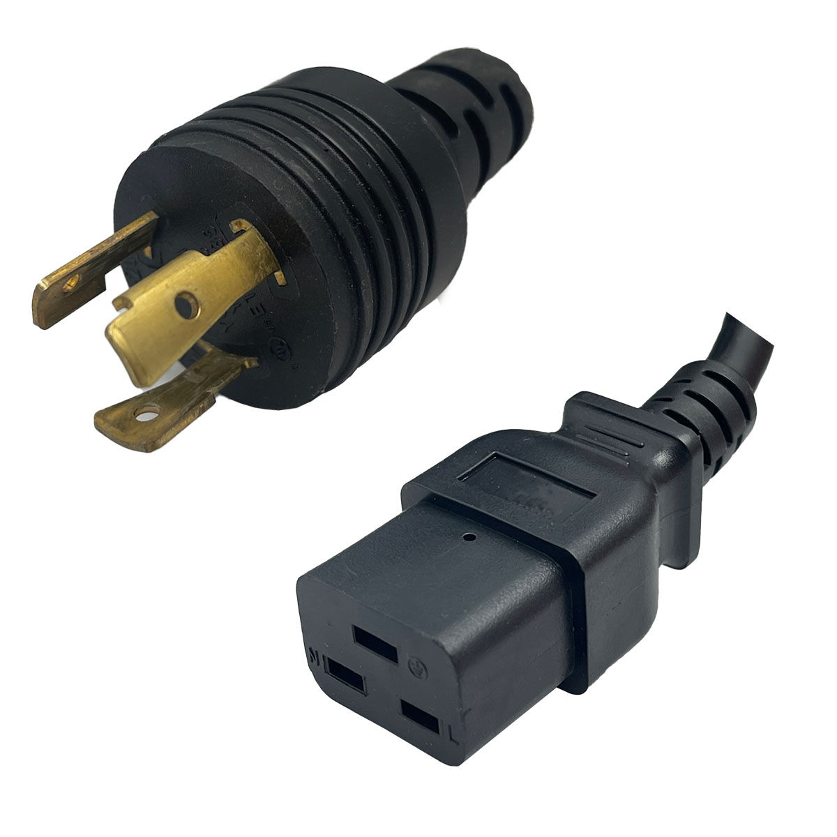 IEC320 C14 Male Plug to C19 Connector Z-LOCK 2.0 Meters / 6.5 Feet