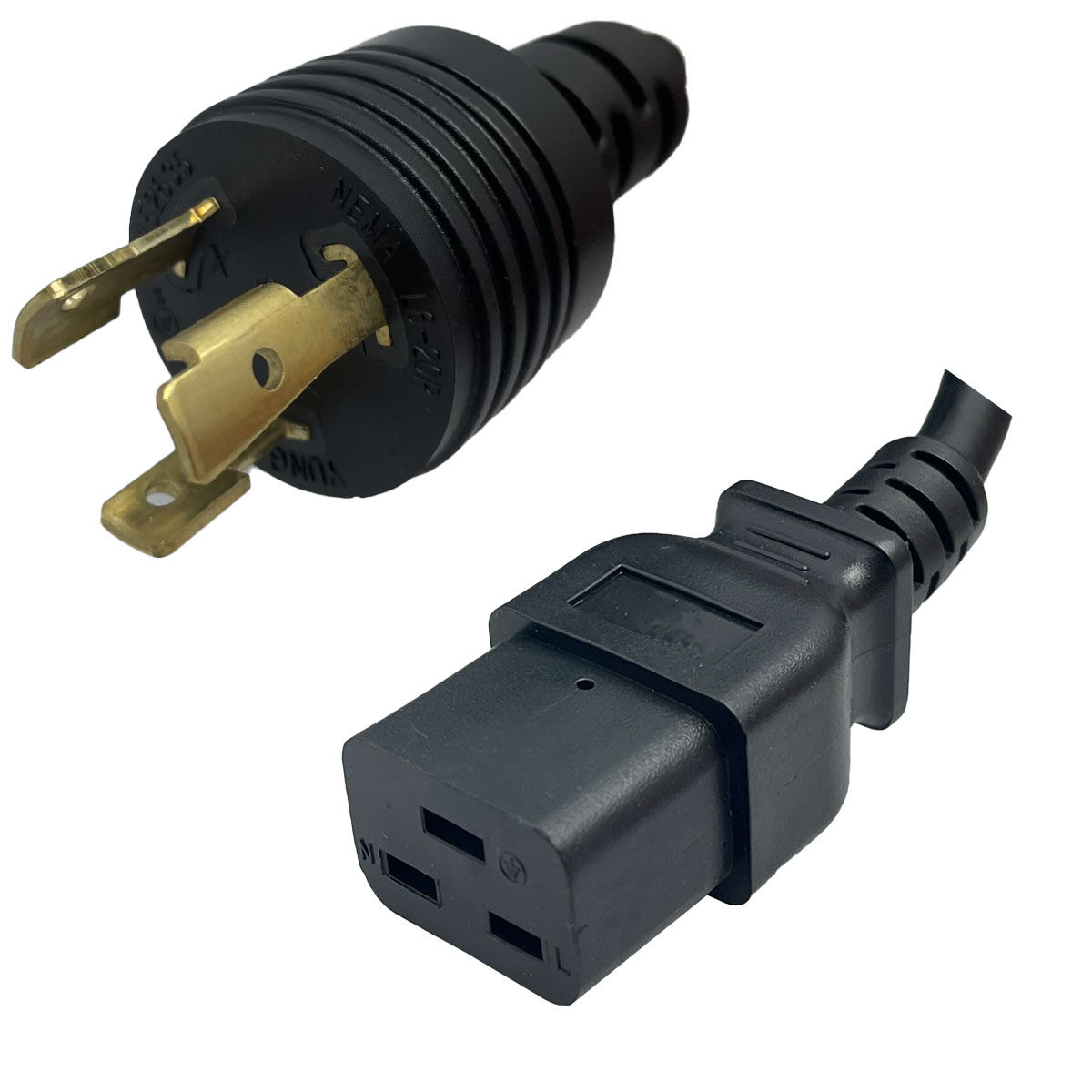 NEMA L6-20 Male Plug to IEC320 C19 Connector 3.0 Meters / 10 Feet