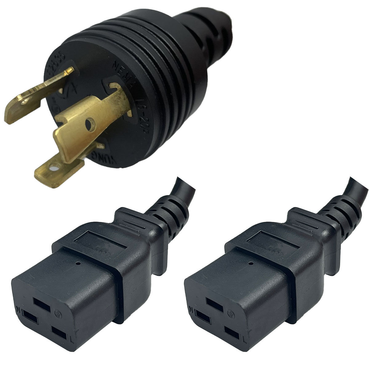 IEC320 C20 Plug to C19 Connector Z-LOCK 2.0 Meters / 6.5 Feet 20A
