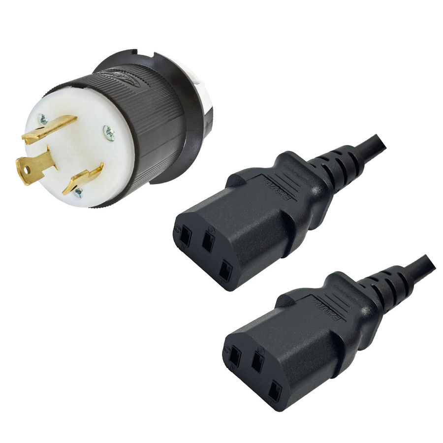 InLine 16657I Câble Électrique Noir 5m CEE7/7 Vers 3x C13 - Rallonge Robuste Pour Ordinateurs Et Équipements