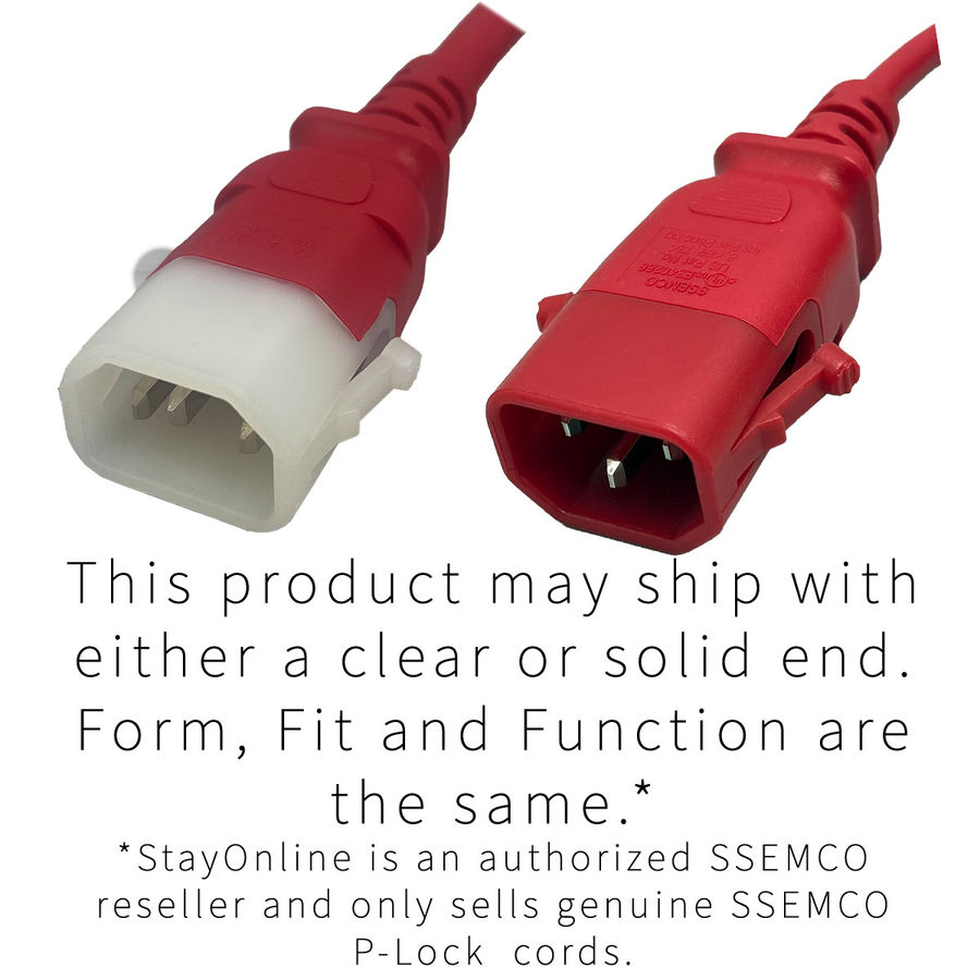 3-Foot Red IEC Power Cord - C14 To C13, 10A/250V, 18 AWG For Computers & Electronics