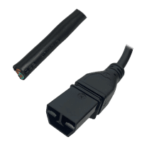 IEC320 C14 Male Plug to C19 Connector Z-LOCK 2.5 Meters / 8 Feet