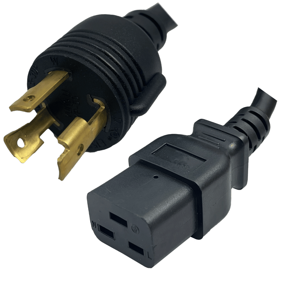 NEMA L5-30 Plug to IEC320 C19 Connector 4.5 Meters / 15 Feet 20A