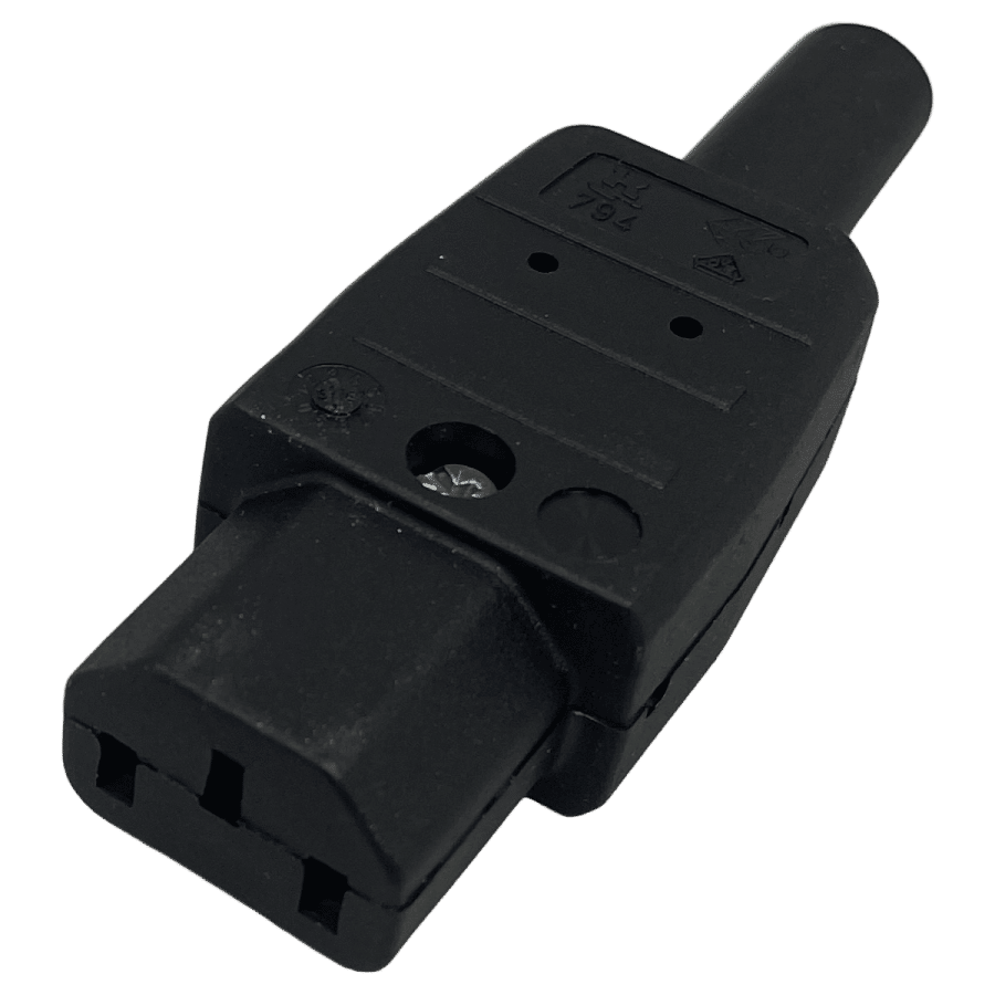 AC Connector IEC 60320 C13 Female 10 Amp Straight Entry VDE