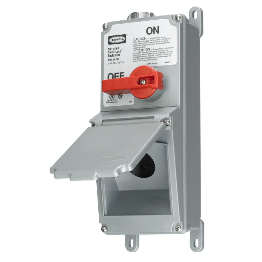 HUBBELL HBL26CM10 AC Receptacle NEMA L5-30 Female Simplex