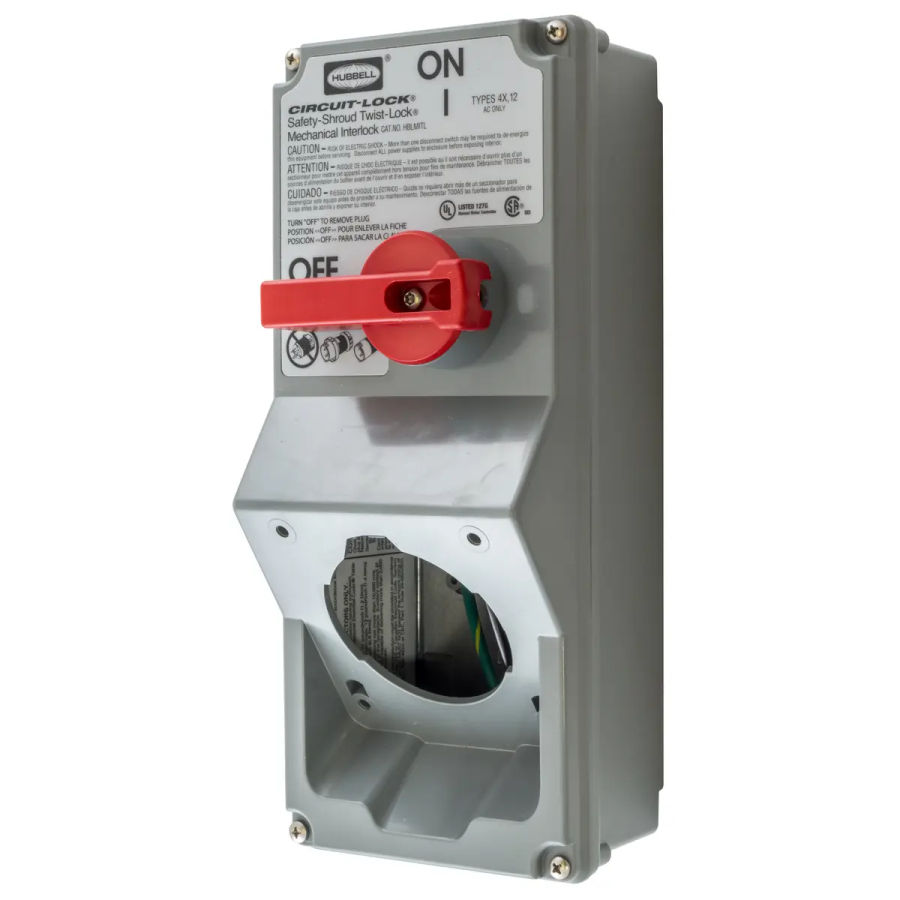 Hubbell HBL2320SW AC Receptacle NEMA L6-20 Female Gray