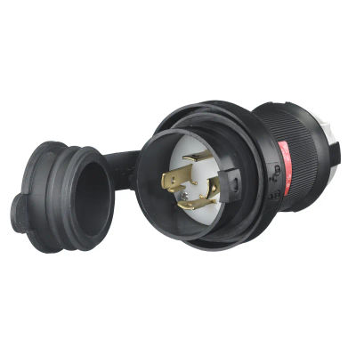 Hubbell HBL2730AR NEMA Locking L16-30R Twist-Locking Angled Gray