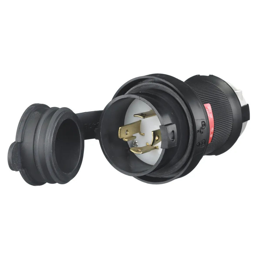 Hubbell HBL2730AR NEMA Locking L16-30R Twist-Locking Angled Gray