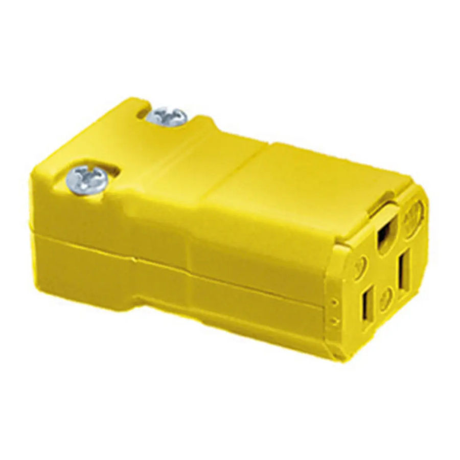 Hubbell HBL5965VY AC Plug NEMA 5-15 Male Valise Yellow