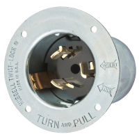 Presa Industriale Hubbell 460R9W – 60A 3PH Pin & Sleeve, Scatola Angolata E Presa Inferiore (usato) - Foto 2