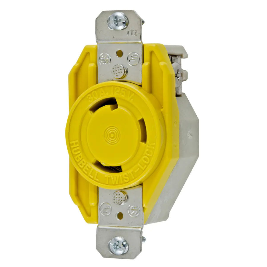 HUBBELL HBL26CM10 AC Receptacle NEMA L5-30 Female Simplex