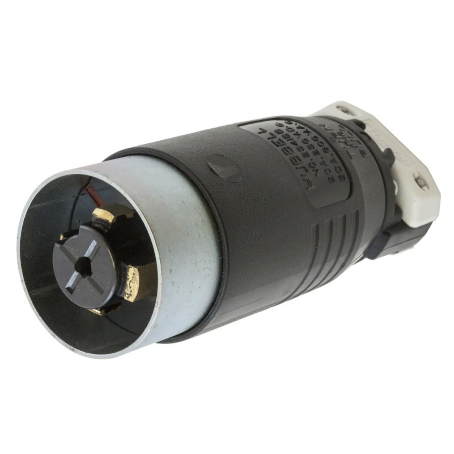 Hubbell HBL25415B AC Non NEMA 30A/600V 4P5W Locking Plug