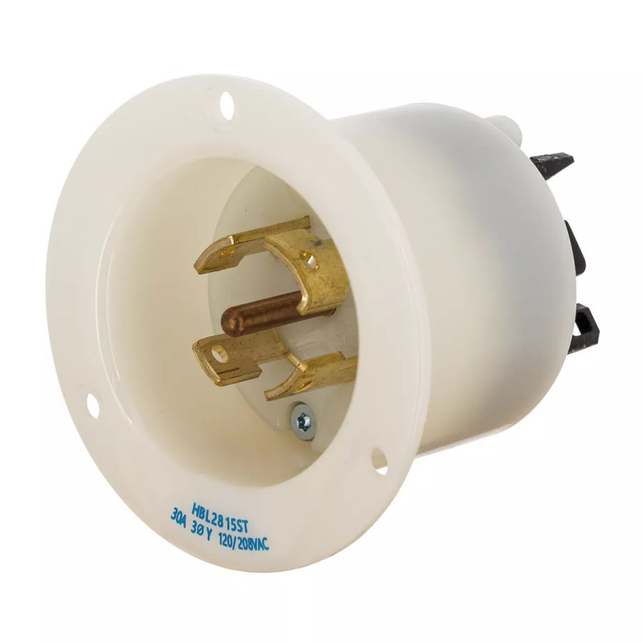 Hubbell SS749 Wall Plate AC 2 Gang Twist Lock 20/30 Amp Stainless