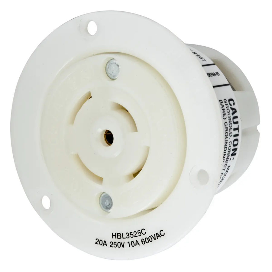 Hubbell HBL3521C AC Plug Non NEMA 10A 5 Wire 600V