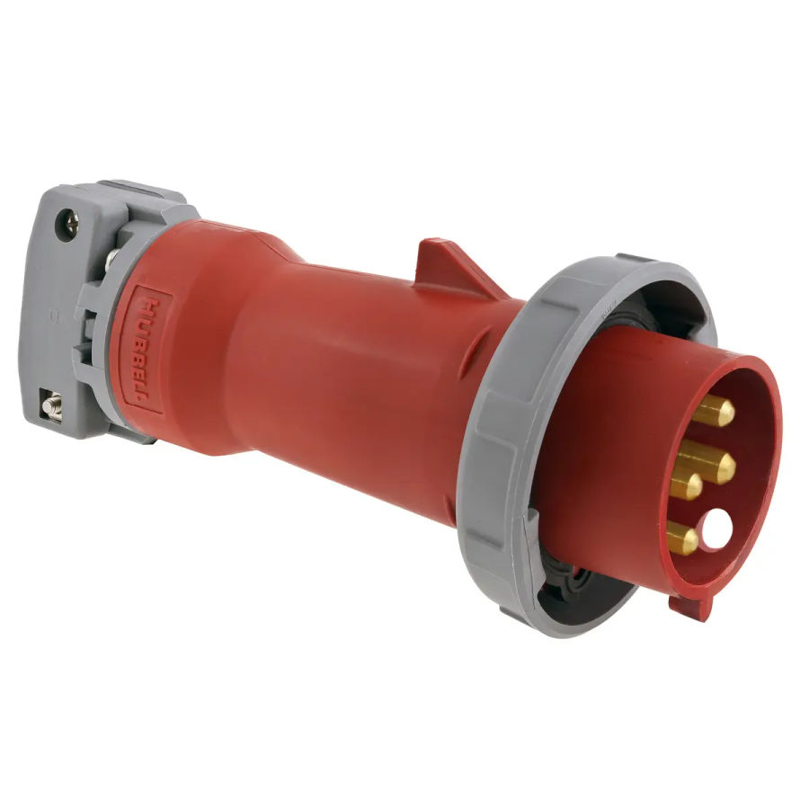 Hubbell HBL460P7W AC Plug IEC60309 460P7W Male Pin & Sleeve
