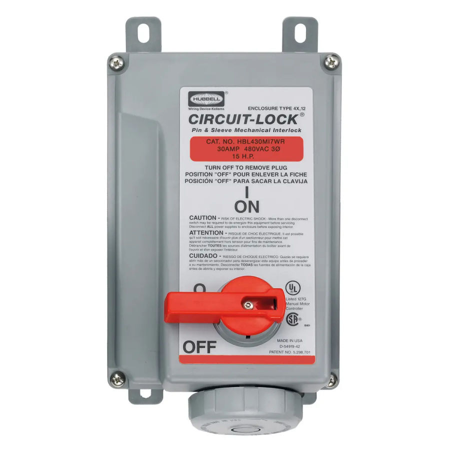 Hubbell C530P6SA AC Plug IEC60309 Male IEC 309 Pin & Sleeve