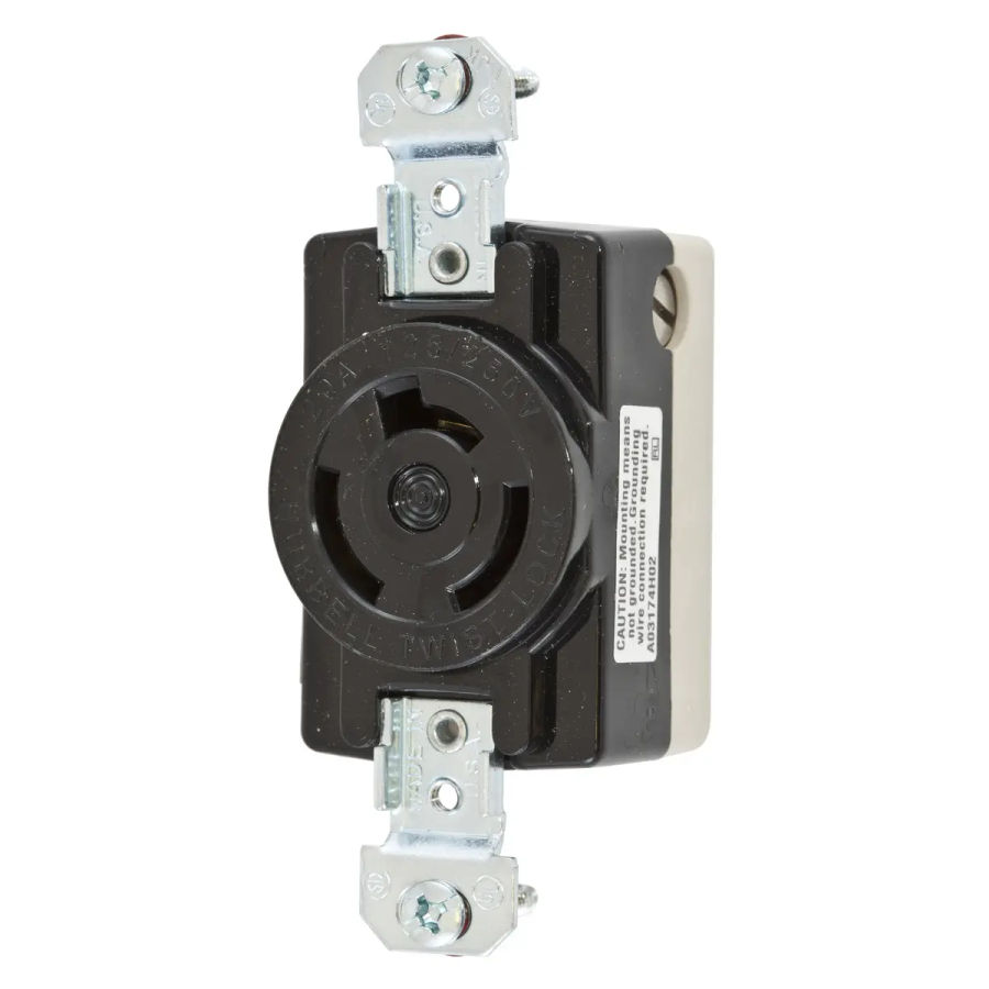 Hubbell HBL7310B AC Receptacle Non-NEMA 20A 3 Wire 125/250V