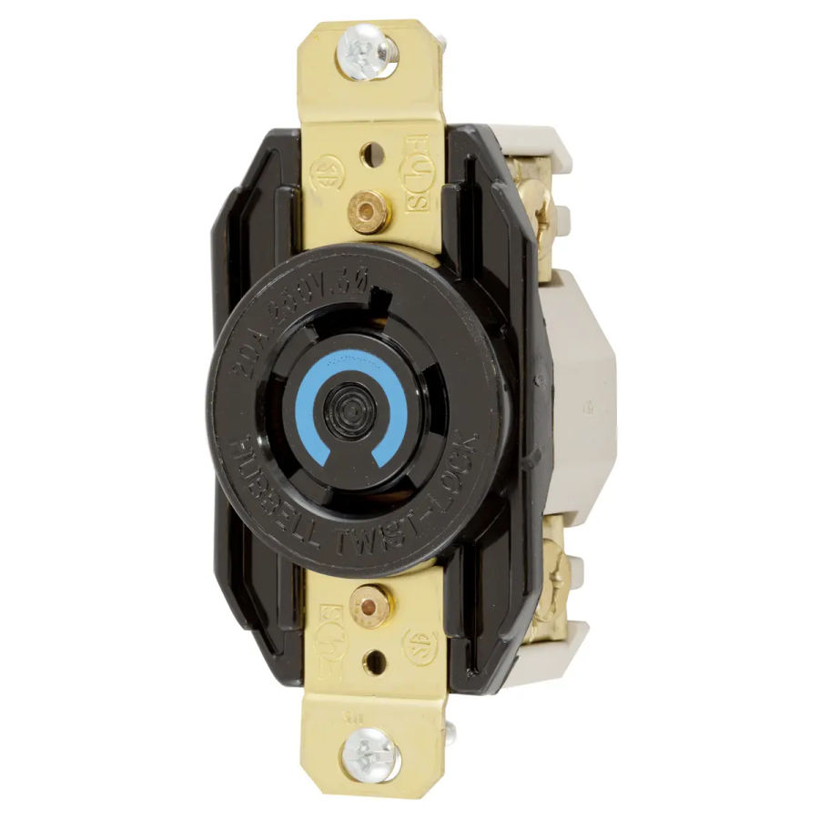 Hubbell HBL2710 AC Receptacle NEMA L14-30 Female Black 125/250