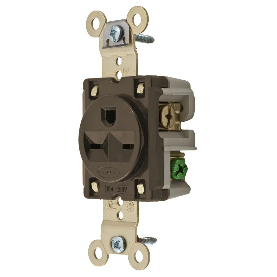 Hubbell HBL5661 AC Receptacle NEMA 6-15 Female Simplex Industrial