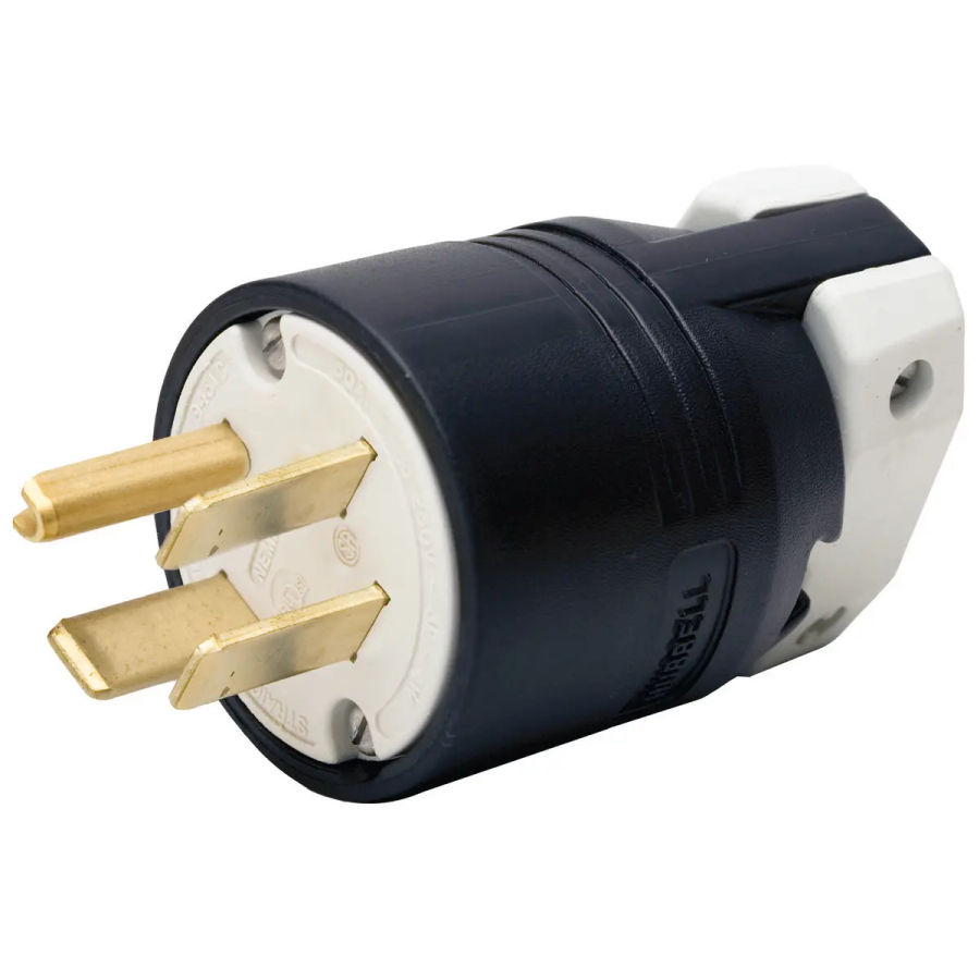 HUBBELL HBL8461C NEMA 15-60 AC Black Plug 60A/250V 3P4W HUBBELL HBL8461C NEMA 15-60 AC Black Plug 60A/250V 3P4W