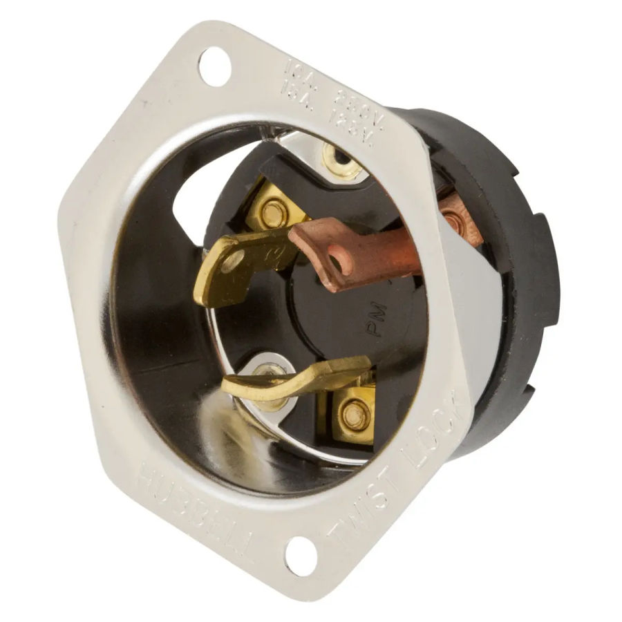 Hubbell HBL7565C AC Connector Non-NEMA 10A 3 Wire 250V
