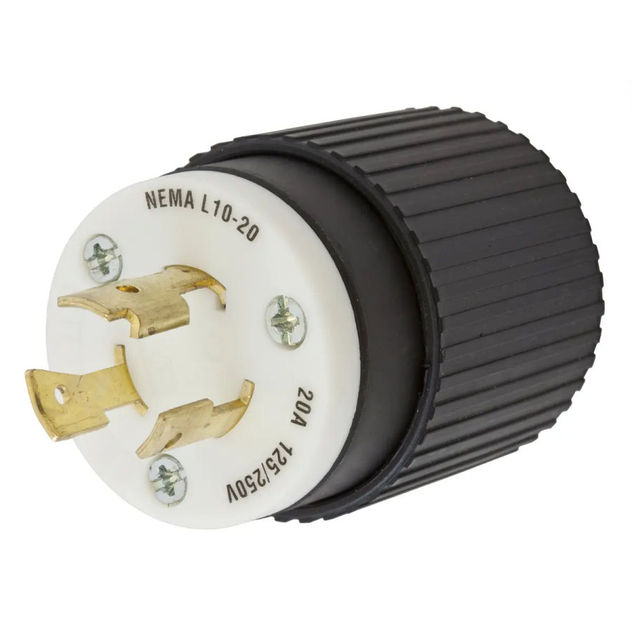 Hubbell HBL2361 AC Plug NEMA L10-20 Male