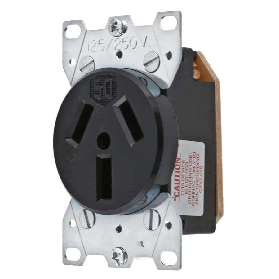 Hubbell HBL7962 AC Receptacle NEMA 10-50 Female Black 125/250 Volt