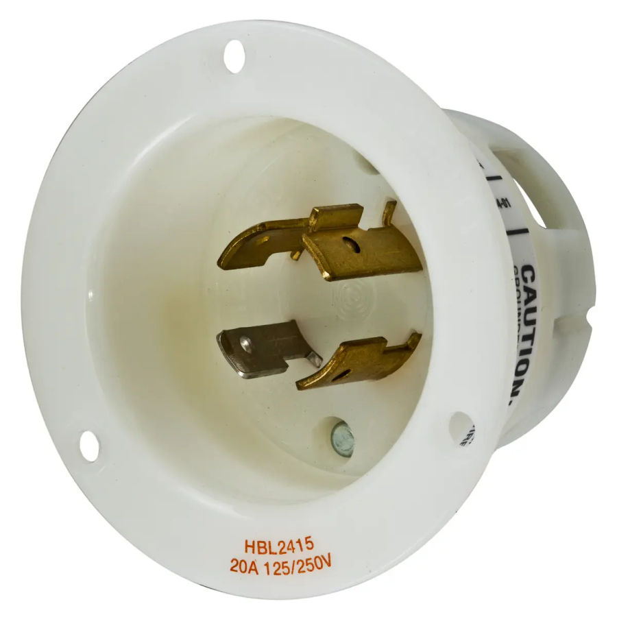 Hubbell HBL7413C AC Connector Non-NEMA 20A 4 Wire 120/208V